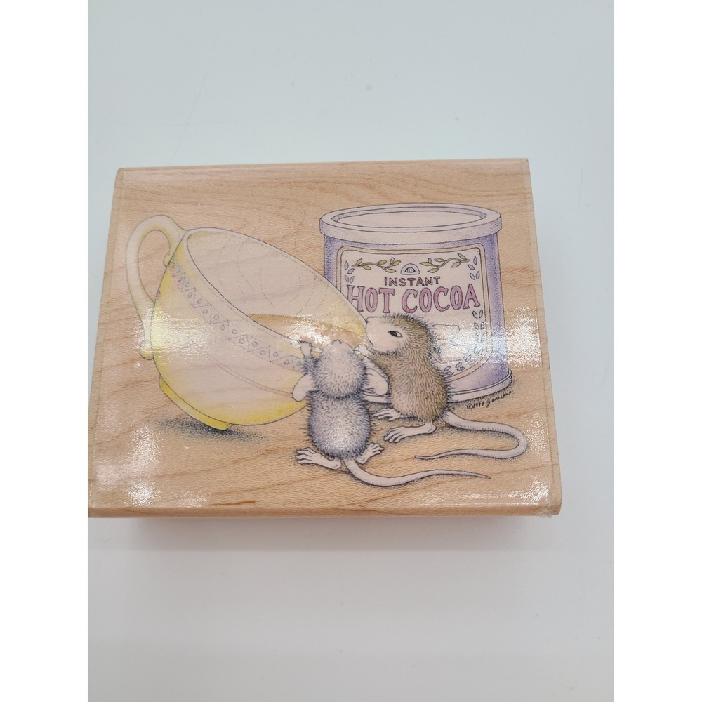 House-Mouse Designs rubber stamp the "Hot Cocoa" design by Stampabilities.
